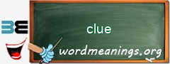 WordMeaning blackboard for clue